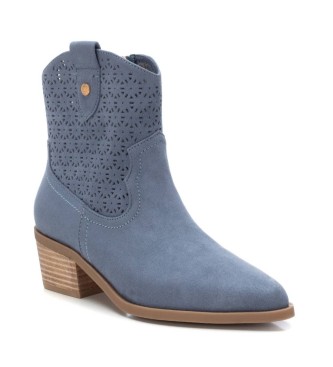 Xti Leather ankle boots 143885 blue