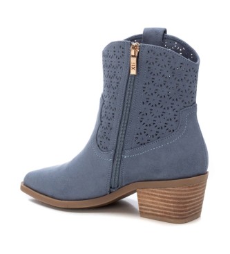 Xti Leather ankle boots 143885 blue