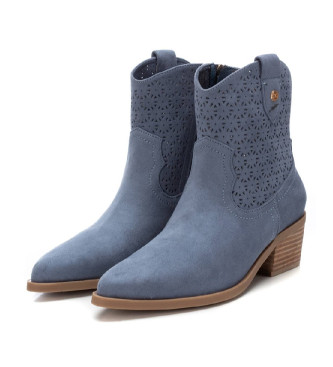 Xti Bottines en cuir 143885 bleu