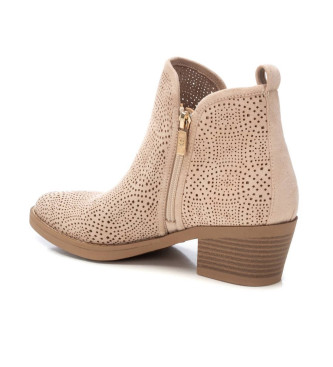 Xti Bottines en cuir 143886 beige