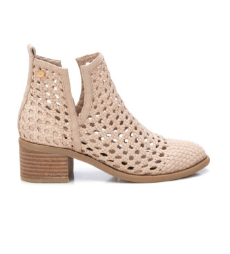 Xti Leather ankle boots 143959 beige