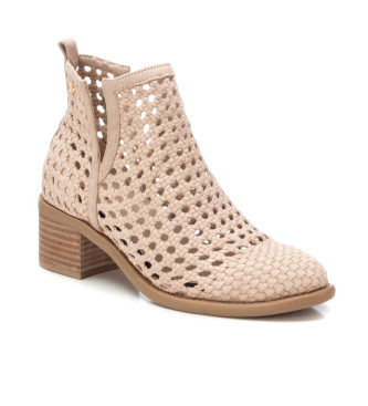 Xti Leather ankle boots 143959 beige