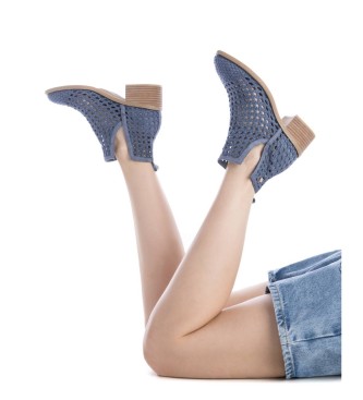 Xti Bottines en cuir 143959 bleu