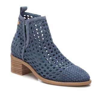 Xti Bottines en cuir 143959 bleu