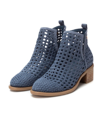 Xti Bottines en cuir 143959 bleu