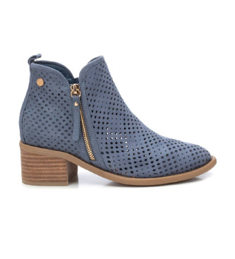 Xti Bottines en cuir 143961 bleu