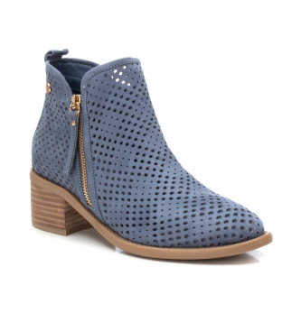 Xti Bottines en cuir 143961 bleu