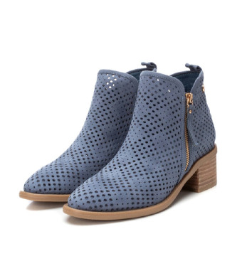 Xti Leather ankle boots 143961 blue