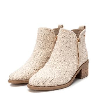 Xti Bottines en cuir 143962 beige