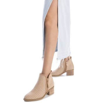 Xti Bottines en cuir 143962 taupe