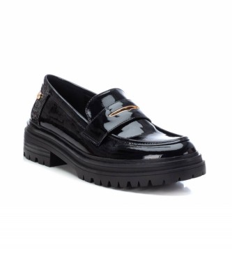 Xti Black patent leather loafers