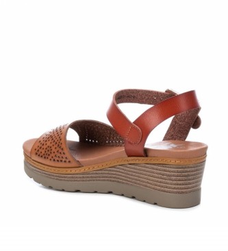 Xti Sandals 45146 brown -Height wedge: 7cm