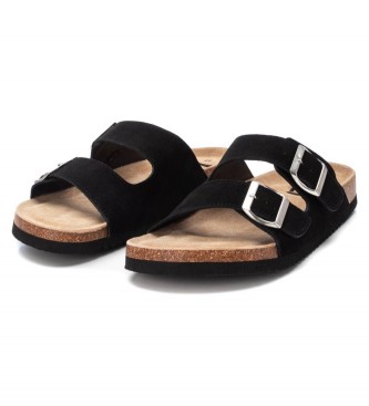 Xti Leather Sandals 141339 black