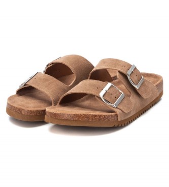Xti Leather Sandals 141339 brown