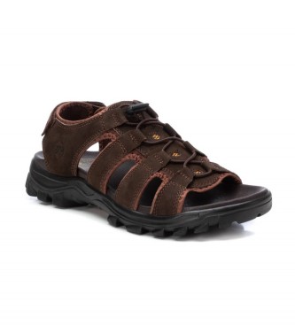 Xti Leather Sandals 141436 brown