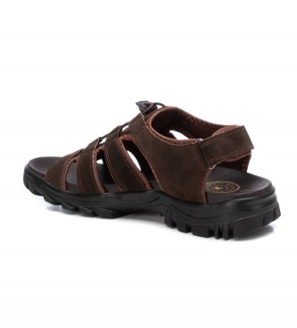 Xti Leather Sandals 141436 brown