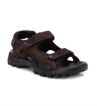 Xti Leather Sandals 141437 brown