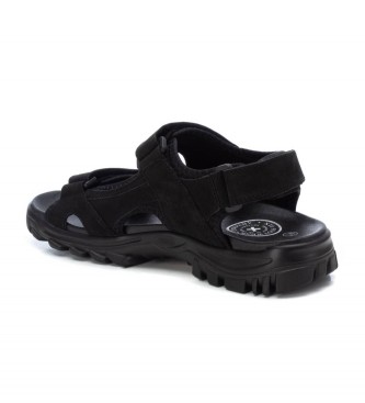 Xti Leather Sandals 141437 black