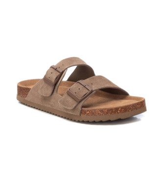 Xti Leder-Sandalen 142553 taupe