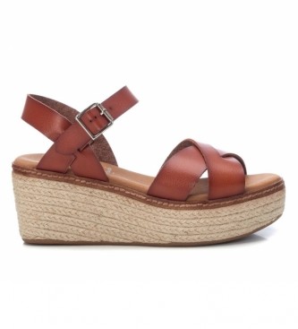 Xti Sandals 042361 camel -Height of the wedge: 7cm- -Sandals 042361 camel -Height of the wedge: 7cm- -Sandalias 042361 camel
