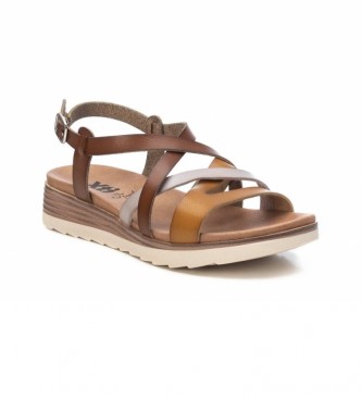 Xti Sandals 042715 brown -Height Wedge: 4cm- -Sandals: 042715 brown