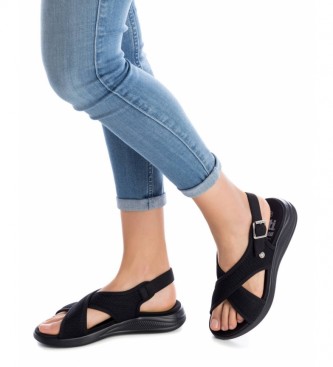 Xti Zwarte crossover sandalen