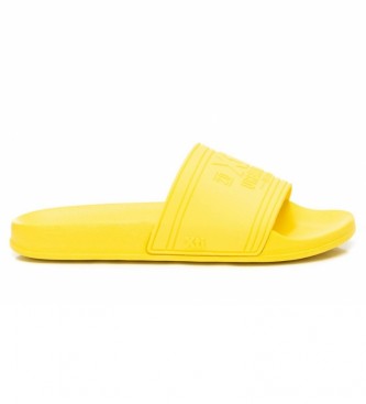 Xti Yellow rubber flip-flops