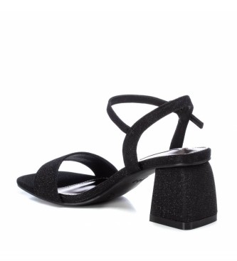Xti Women's black sandals -Height heel 6cm