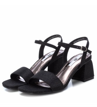 Xti Women's black sandals -Height heel 6cm