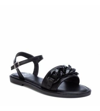 Xti Black flat sandals
