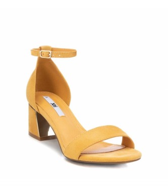 Xti Mustard sandals with heel -Height 5cm