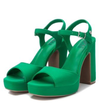 Xti Zeleni sandali za prosti čas -Višina pete 11 cm