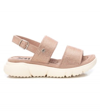 Xti Leather Sandals 141243 nude