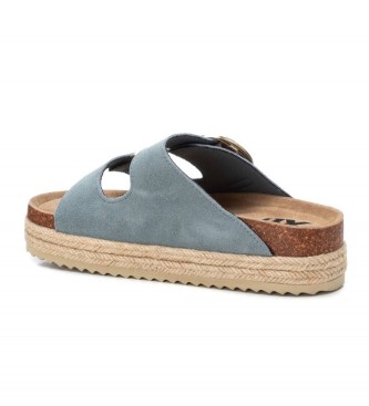 Xti Leather Sandals 141269 blue