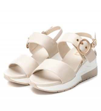 Xti Sandals 141410 white -Height 7cm wedge