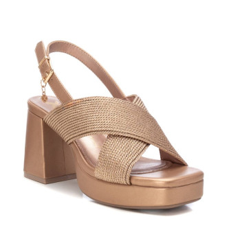 Xti Sandalen 142338 goud -Helhoogte 8cm