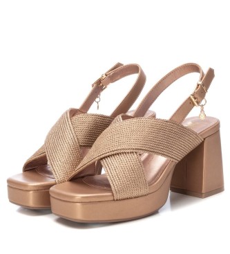 Xti Sandalen 142338 goud -Helhoogte 8cm