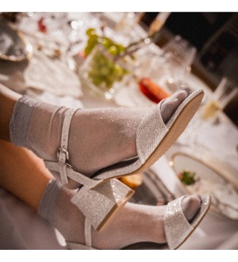 Xti Sandals 142346 silver -Heel height 5cm