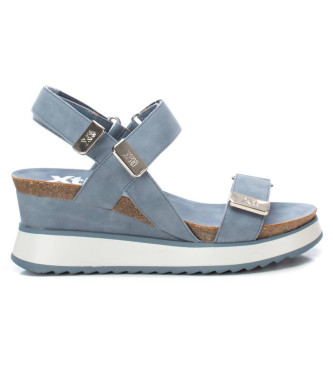 Xti Sandals 142619 blue -Height 7cm wedge