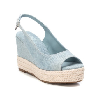 Xti Sandals 142665 blue -Height 9cm wedge