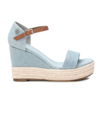 Xti Sandals 142666 blue -Height 9cm wedge