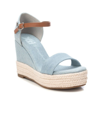 Xti Sandals 142666 blue -Height 9cm wedge