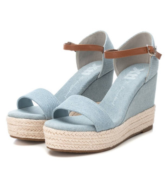 Xti Sandals 142666 blue -Height 9cm wedge