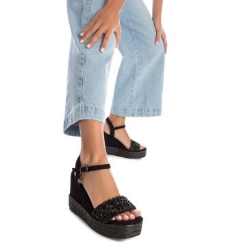 Xti Sandals 142673 black -Height wedge 9cm