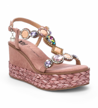 Xti Sandals 142676 brown -Height wedge 9cm