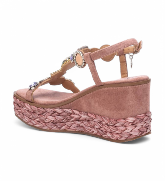 Xti Sandals 142676 brown -Height wedge 9cm