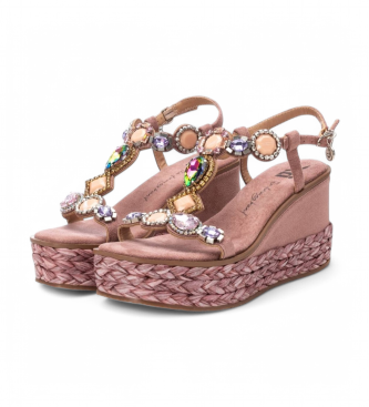 Xti Sandals 142676 brown -Height wedge 9cm