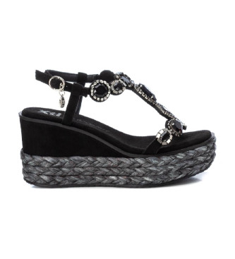 Xti Sandals 142676 black -Height wedge 9cm
