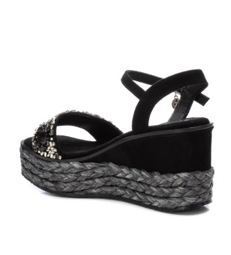 Xti Sandals 142677 black -Height wedge 9cm