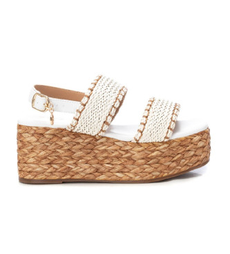 Xti Sandals 142686 white -Height 7cm wedge